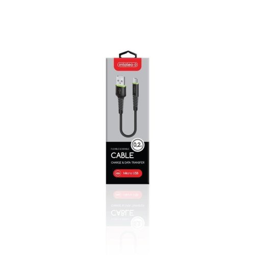 Кабель Intaleo CBFLEXM0 Micro USB 0.2м (чорний)