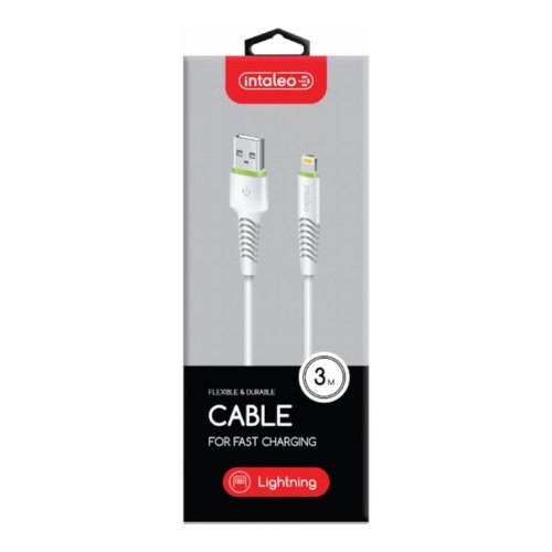 Кабель Intaleo CBFLEXL3 Lightning 3м (бiлий)