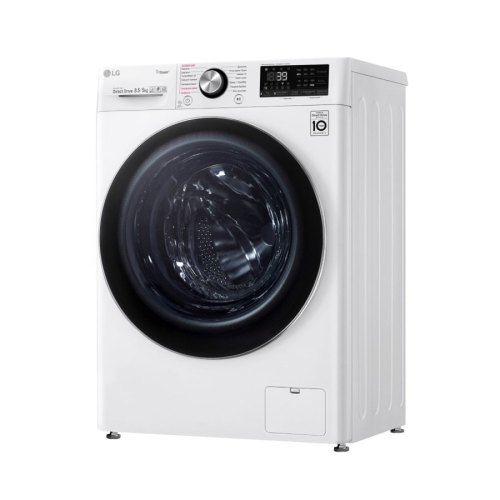 Прально-сушильна машина LG фронтальна, 8.5(5)кг, 1200, А, 47см, дисплей, пара, інвертор, білий