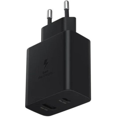 Мережевий зарядний пристрiй Samsung EP-TA220NBEGRU 35W Wall Charger Duo Black