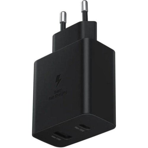 Мережевий зарядний пристрiй Samsung EP-TA220NBEGRU 35W Wall Charger Duo Black
