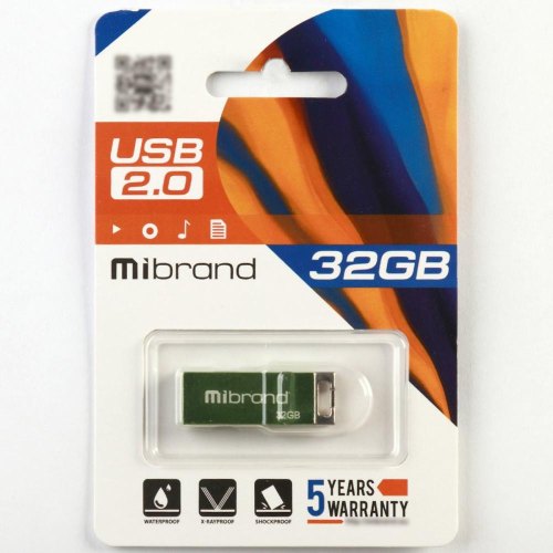 USB флеш Mibrand USB 2.0 Chameleon 32Gb Light green