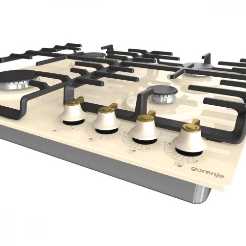 Варильна поверхня Gorenje газова, 60см, чавун, бежевий