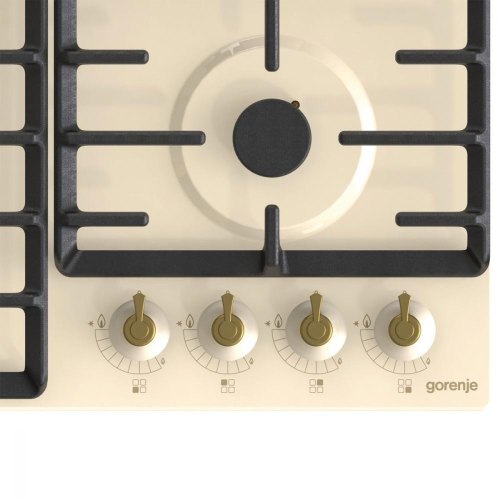 Варильна поверхня Gorenje газова, 60см, чавун, бежевий