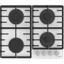 Варильна поверхня Gorenje газова на склі, 60см, чавун, білий