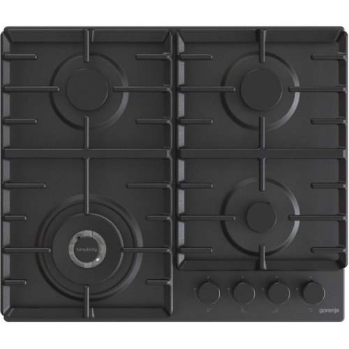 Варильна поверхня Gorenje газова, 60см, чавун, чорний
