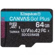 microSDXC 64GB Kingston Canvas Go! Plus Class 10 UHS-I U3 V30 A2 (SDCG3/64GBSP)