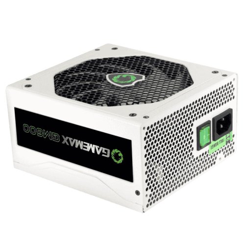 Блок живлення, білий ATX 600W, коробочний, модульний, 14см вент. GM-600-WHITE