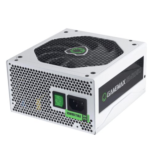 Блок живлення, білий ATX 600W, коробочний, модульний, 14см вент. GM-600-WHITE