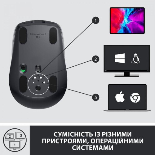 Мишка бездротова Logitech MX Anywhere 3 Graphite (910-005988)