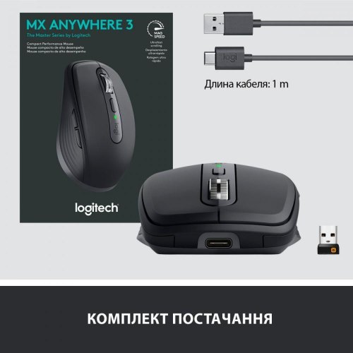 Мишка бездротова Logitech MX Anywhere 3 Graphite (910-005988)