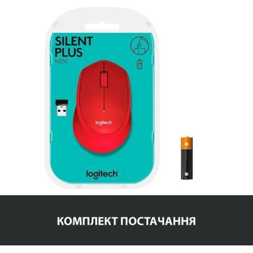 Мишка Logitech M330 Silent Plus Red (910-004911)
