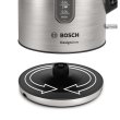 Електрочайник Bosch 1.7л, метал, сріблясто-чорний