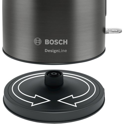 Електрочайник Bosch 1.7л, метал, cірий