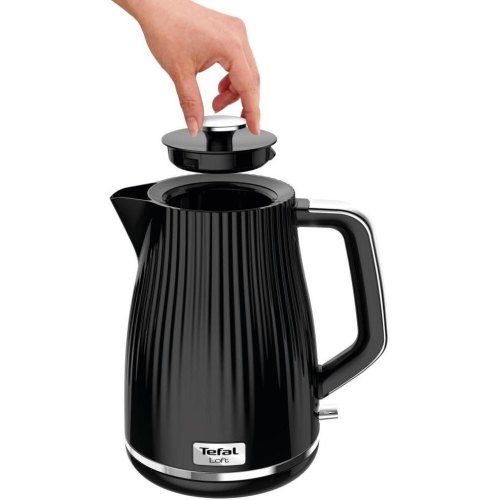 Електрочайник Tefal Loft 1.7л, Strix, пластик, чорний