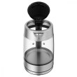 Електрочайник Tefal Glass Kettle 1.7л, скло, з заварником, сріблясто-чорний