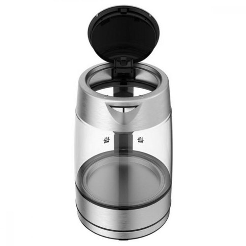 Електрочайник Tefal Glass Kettle 1.7л, скло, з заварником, сріблясто-чорний