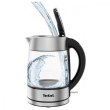 Електрочайник Tefal Glass Kettle 1.7л, скло, з заварником, сріблясто-чорний