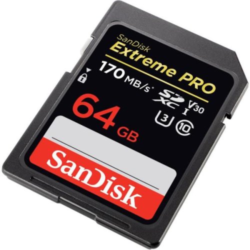 SDXC карта 64GB SanDisk Extreme Pro class10 UHS-1 U3 V30 (SDSDXXY-064G-GN4IN)