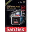SDXC карта 64GB SanDisk Extreme Pro class10 UHS-1 U3 V30 (SDSDXXY-064G-GN4IN)
