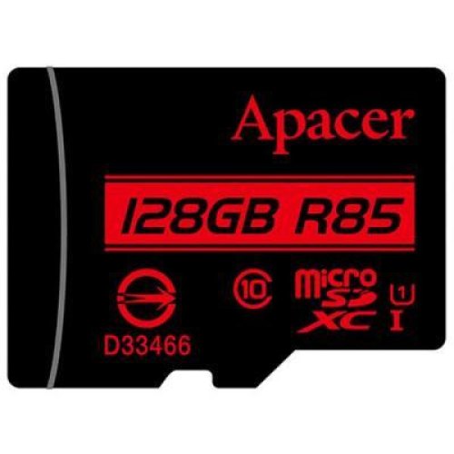 Карта пам'яті Apacer microSD 128GB C10 UHS-I R85MB/s + SD