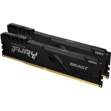Модуль пам'яті DDR4 32GB (2x 16GB) 3200MHz Kingston Fury Beast Black (KF432C16BB1K2/32)