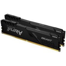 Модуль пам'яті DDR4 32GB (2x 16GB) 3600MHz Kingston Fury Beast Black (KF436C18BBK2/32)