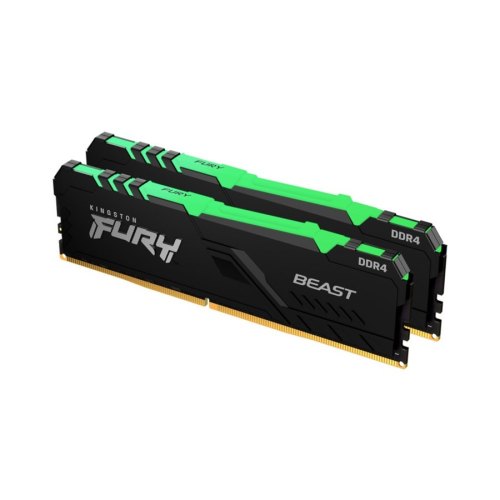 Модуль пам'яті DDR4 16GB (2x 8GB) 3200MHz Kingston Fury Beast RGB Black (KF432C16BBAK2/16)