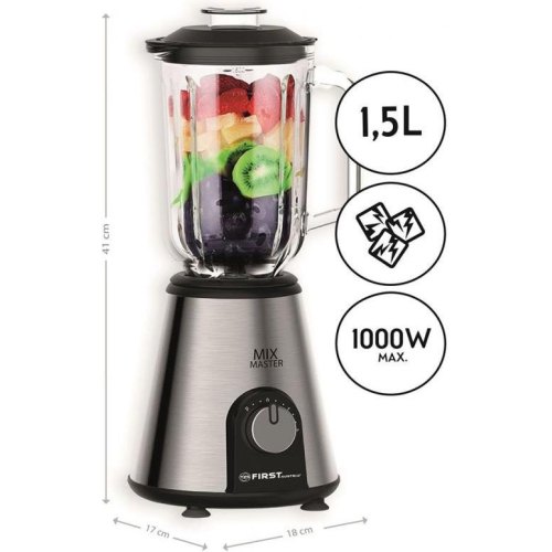 Блендер FA-5241-3 Стаційарний 1000Вт, Скляна чаша 1500мл, 2 швидкості, Імпульсний режим, Подрібнення льоду.