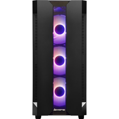 Корпус CHIEFTEC Gaming Hunter Tempered Glass Edition,без блока живлення,2xUSB3.0,4xRAINBOW ARGB Fans