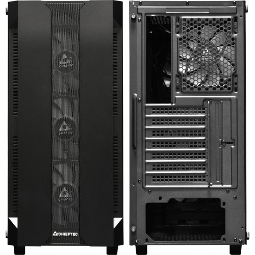 Корпус CHIEFTEC Gaming Hunter Tempered Glass Edition,без блока живлення,2xUSB3.0,4xRAINBOW ARGB Fans