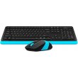 Комплект бездротовий (клавіатура+мишка), A4Tech FG1010 (Blue)