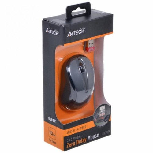 Мишка A4Tech G3-280N (Glossy grey)