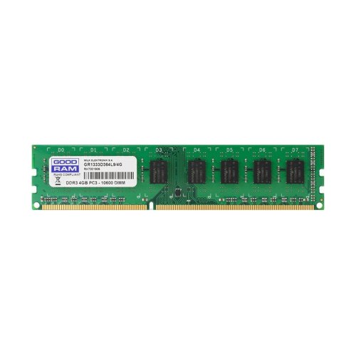 Модуль пам'яті DDR3 GoodRam 4096Mb GoodRam (GR1333D364L9/4G) 1333MHz, PC3-10600, CL9, (9-9-9-24), 1.5V, (Kit:1x4096Mb)