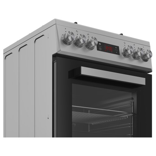 Плита Beko комбінована, 60л, 50x60см, дисплей, конвекція, чавун, нерж