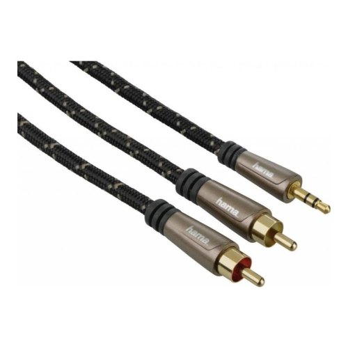Кабель 3.5мм Jack - M/2 RCA 1.5м Hama (00122305) позолочені конектори