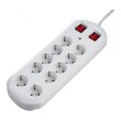 Мережевий продовжувач Hama 10-Way 2м 10 розеток White (00137233)