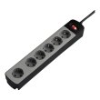 Мережевий продовжувач Hama TIDY-Line 1.5м 6 розеток Black-Grey (00137376)
