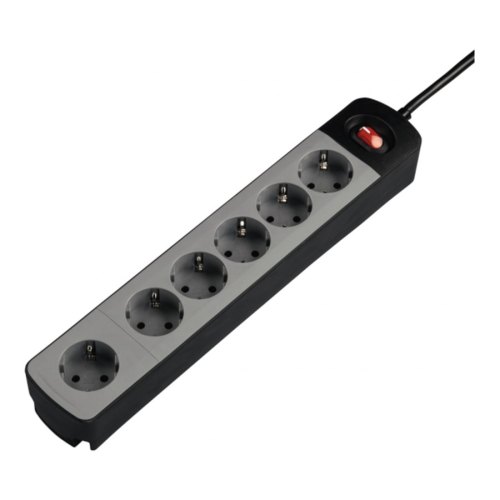 Мережевий продовжувач Hama TIDY-Line 1.5м 6 розеток Black-Grey (00137376)