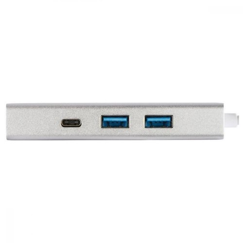 USB-C хаб Hama Aluminium 2x USB-A USB-C HDMI Silver (00135756)