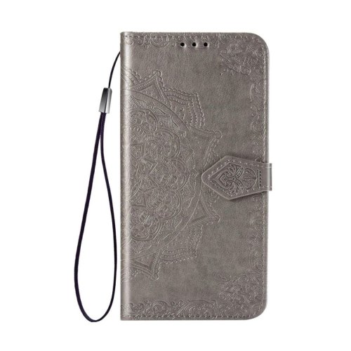 Шкіряний чехол-книжка Art Case з візитницею для TECNO POP 4 (сірий)