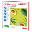 Ваги Ardesto кухонні Avocado, 5кг, AAAx2 в комплекті, скло, багатокольоровий