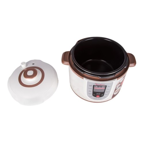 Мультиварка Moulinex, 1000Вт, чаша 5л, сенсорне керування, метал/пластик, біла (CE501134)