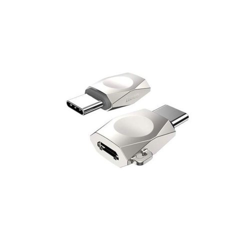 Адаптер HOCO UA8 MicroUSB to Type-C Adapter Silver-Nickel