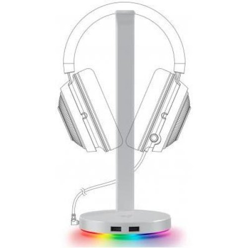 Підставка для гарнітури Razer Base Station V2 Chroma Mercury (RC21-01510300-R3M1)