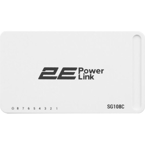 Комутатор 2E PowerLink SG108C, 8xGE, Некерований