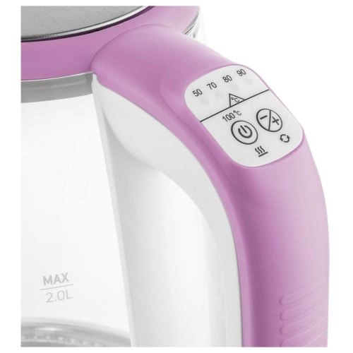 Електрочайник Sencor 2л, Strix, скло, 5 темп.реж,ліловий