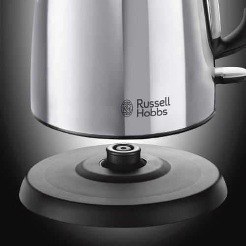 Електрочайник Russell Hobbs Victory 1л, метал, сріблясто-чорний