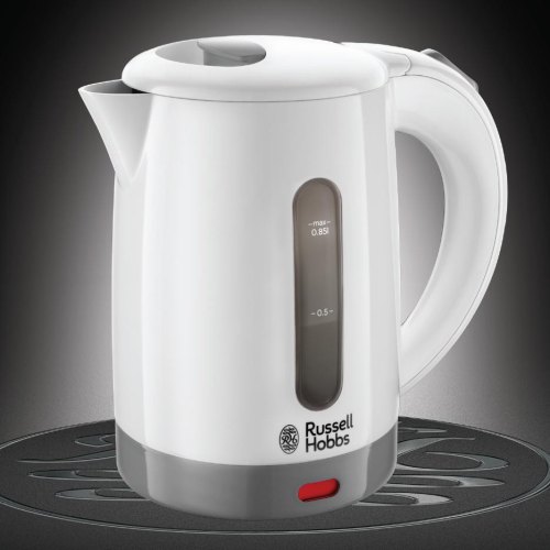 Електрочайник Russell Hobbs Travel 0.85л, пластик, білий