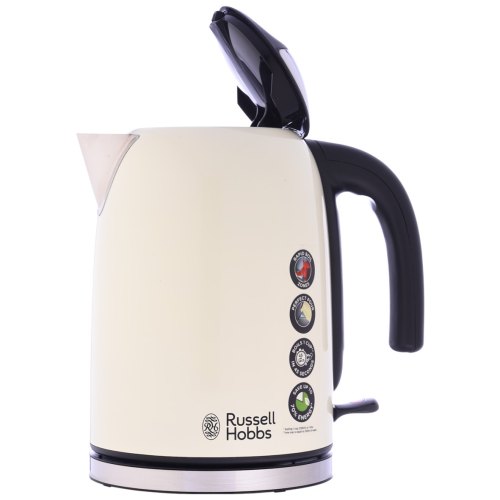 Електрочайник Russell Hobbs Colours Plus Classic 1.7л, метал, бежево-чорний